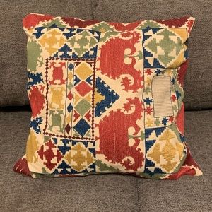 Pottery Barn Embroidered Pillow & Insert